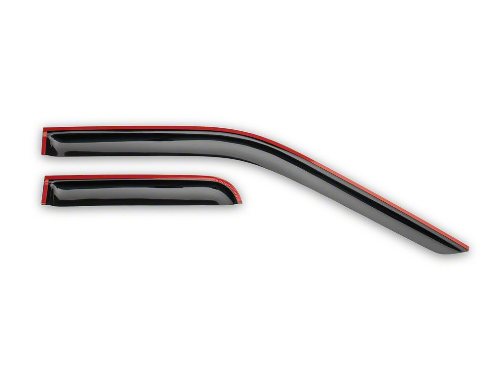 RedRock Window Deflectors; Front and Rear; Smoked (15-25 F-150 SuperCab)