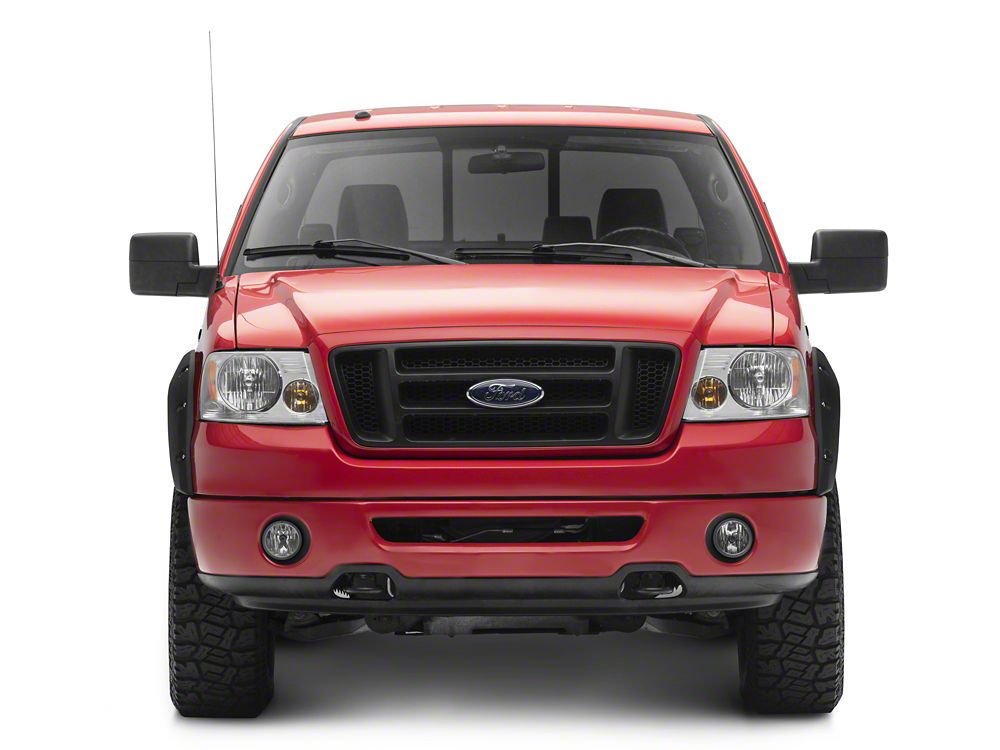 RedRock Pocket Style Fender Flares; Textured Black (04-08 F-150 Styleside)
