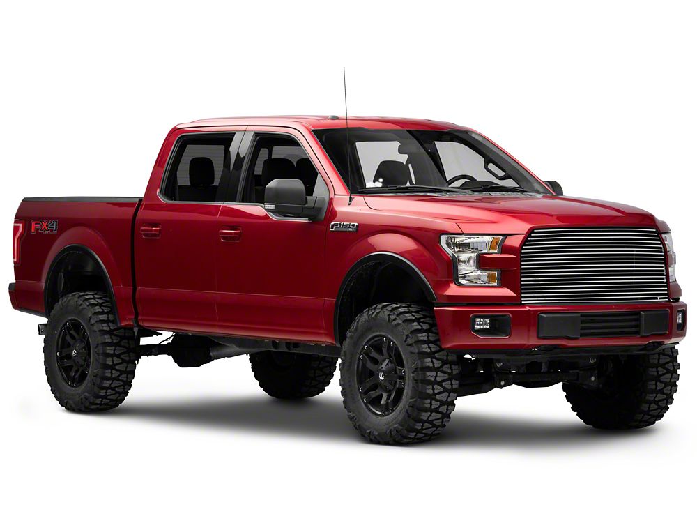 RedRock Modern Billet Upper Grille Replacement; Polished (15-17 F-150, Excluding Raptor)