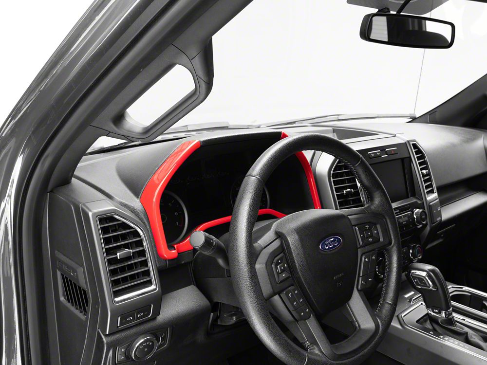 RedRock Gauge Cluster Bezel; Red (15-20 F-150)