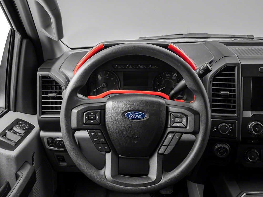 RedRock Gauge Cluster Bezel; Red (15-20 F-150)