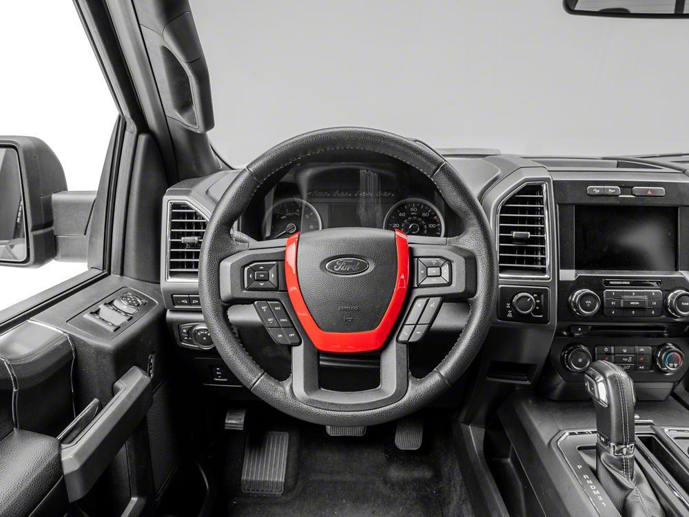 RedRock Steering Wheel Horn Trim; Red (15-20 F-150)