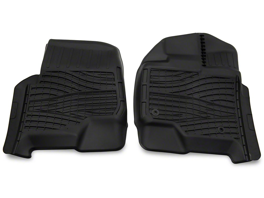 RedRock Molded Front and Rear Floor Liners; Black (15-25 F-150 SuperCrew)