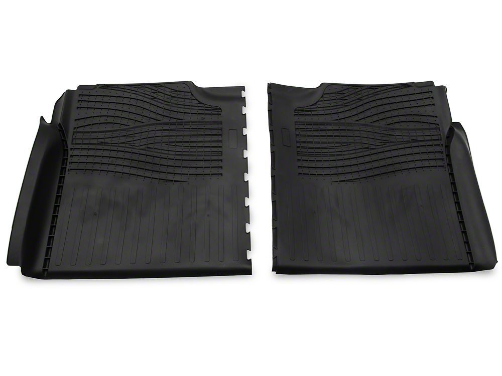 RedRock Molded Front and Rear Floor Liners; Black (15-25 F-150 SuperCrew)