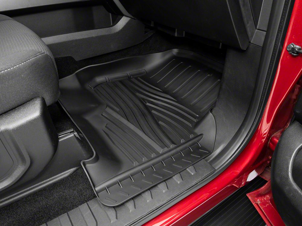 RedRock Molded Front and Rear Floor Liners; Black (15-25 F-150 SuperCrew)