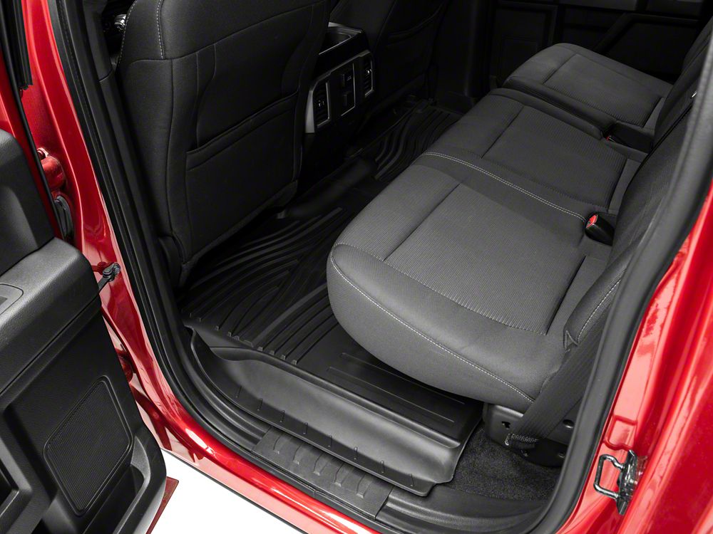 RedRock Molded Front and Rear Floor Liners; Black (15-25 F-150 SuperCrew)