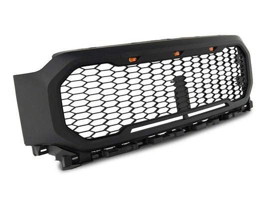 RedRock Baja Upper Replacement Grille with LED Lighting; Black (21-23 F-150, Excluding Raptor & Tremor)
