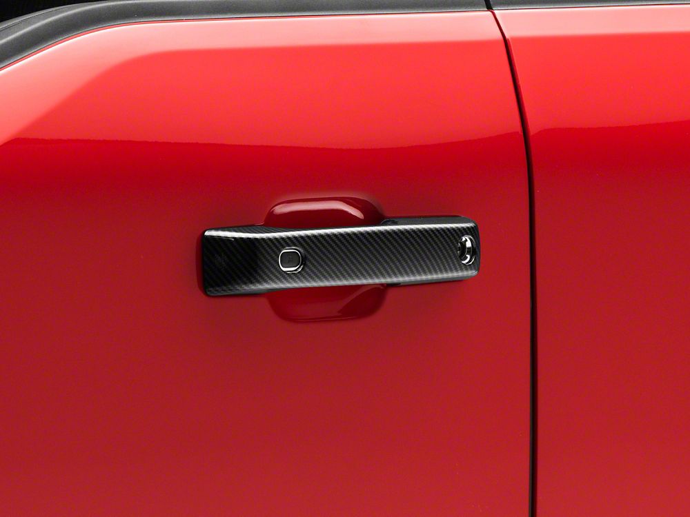 CheroCar Red Interior Door Handle Cover Trim For Ford F-150 2015-2020 – 4-Piece Set, ABS Plastic