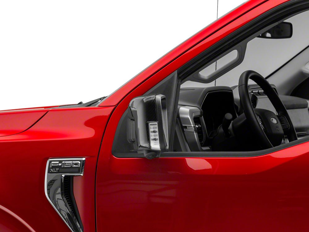 RedRock Side View Mirror Trim; Carbon Fiber (21-25 F-150)