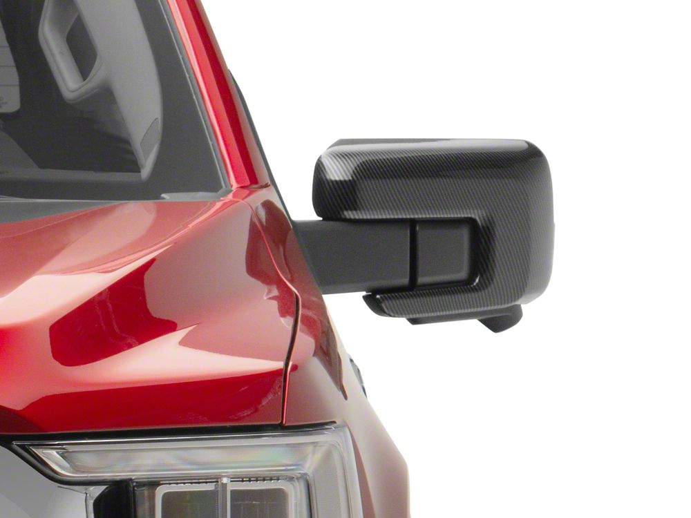 RedRock Side View Mirror Trim; Carbon Fiber (21-25 F-150)