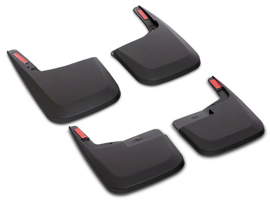 RedRock Molded Mud Guards; Front and Rear (15-20 F-150 w/o OE Fender Flares)