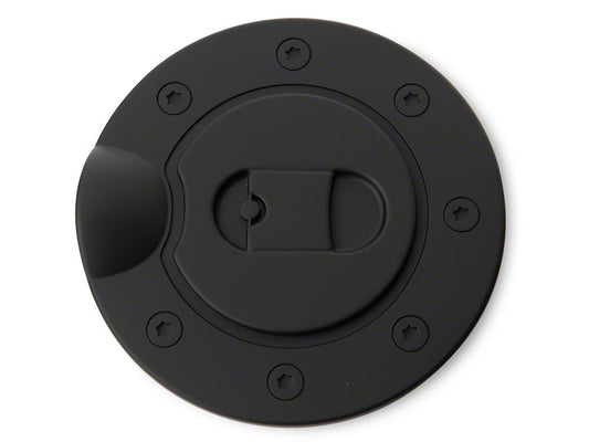 RedRock Fuel Door Cover; Matte Black (04-08 F-150 Styleside)