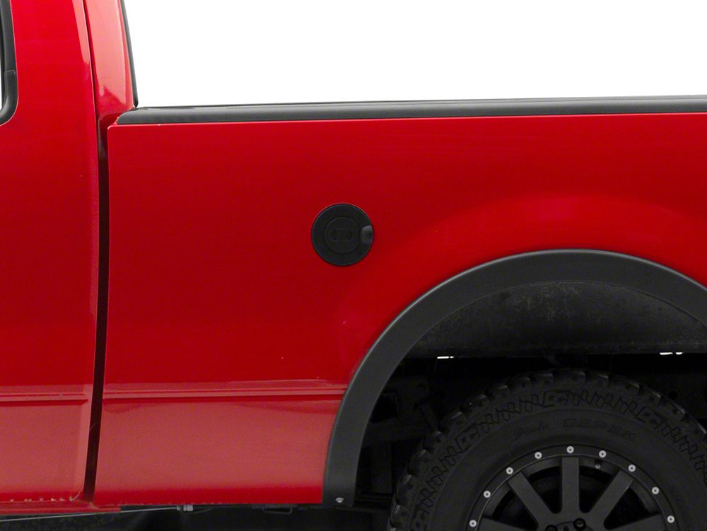 RedRock Fuel Door Cover; Matte Black (04-08 F-150 Styleside)