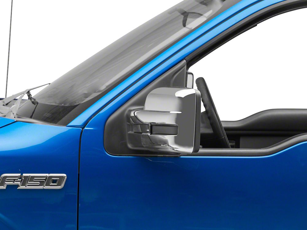 RedRock Full Mirror Covers; Chrome (09-14 F-150)