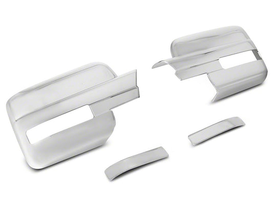 RedRock Full Mirror Covers; Chrome (09-14 F-150)