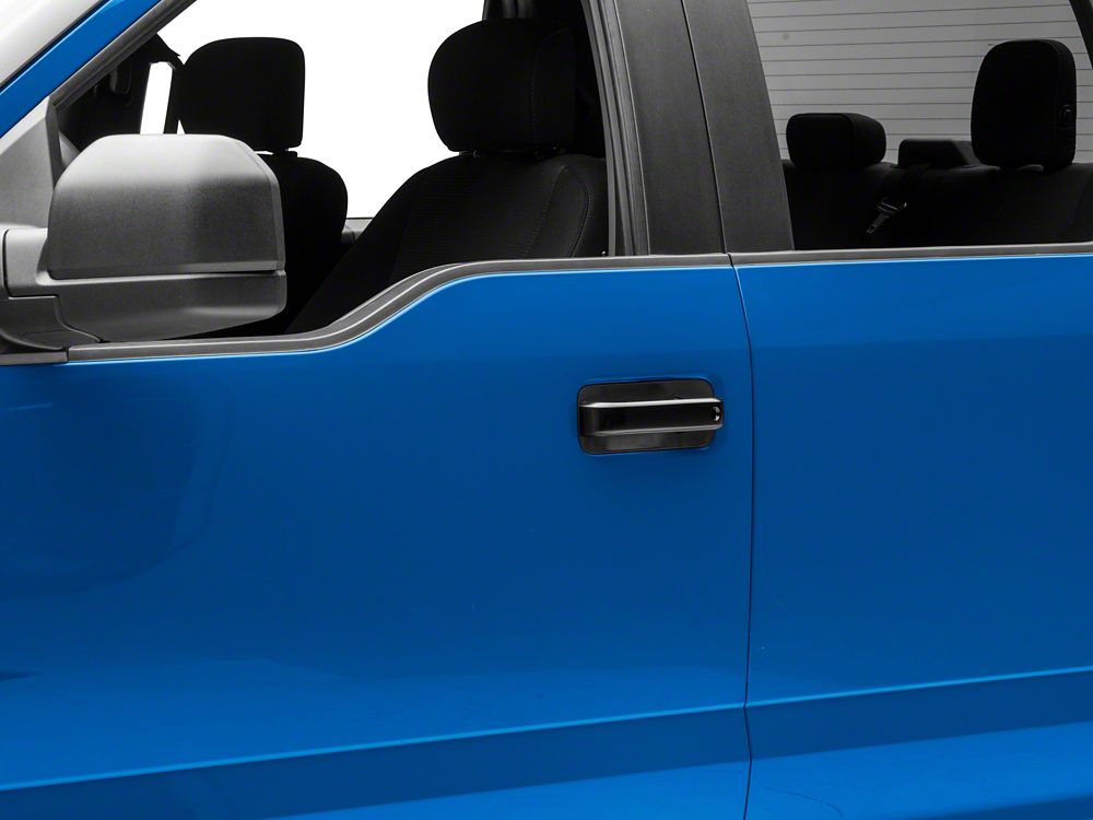 RedRock Door Handle Covers; Black (15-20 F-150 SuperCrew)