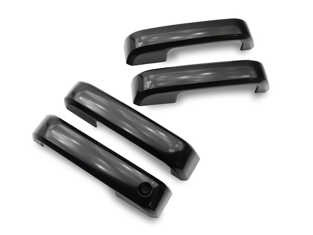 RedRock Door Handle Covers; Black (15-20 F-150 SuperCrew)