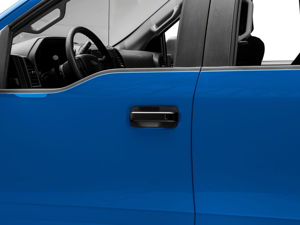 RedRock Door Handle Covers; Black (15-20 F-150 SuperCrew)