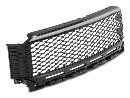 RedRock Baja Style Upper Replacement Grille with LED Light Bar and Emblem Surround (21-23 F-150, Excluding Raptor & Tremor)