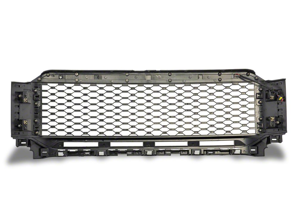 RedRock Baja Style Upper Replacement Grille with LED Light Bar and Emblem Surround (21-23 F-150, Excluding Raptor & Tremor)