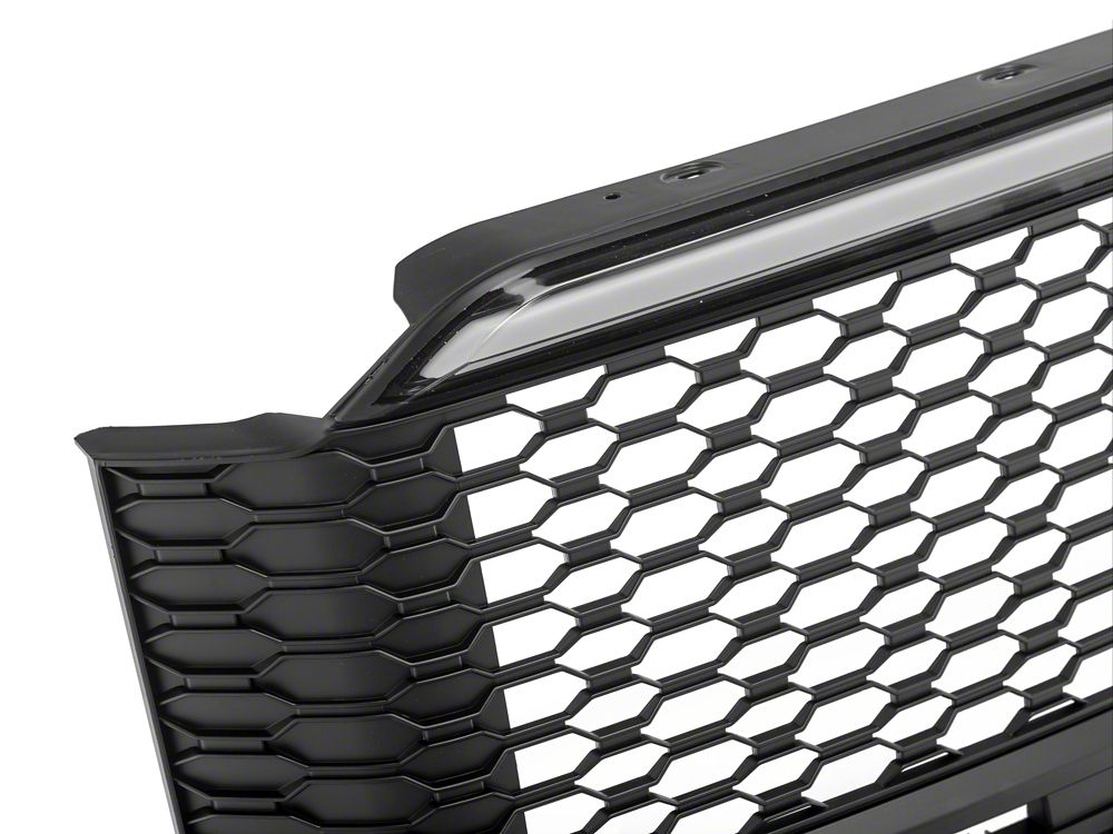 RedRock Baja Style Upper Replacement Grille with LED Light Bar and Emblem Surround (21-23 F-150, Excluding Raptor & Tremor)