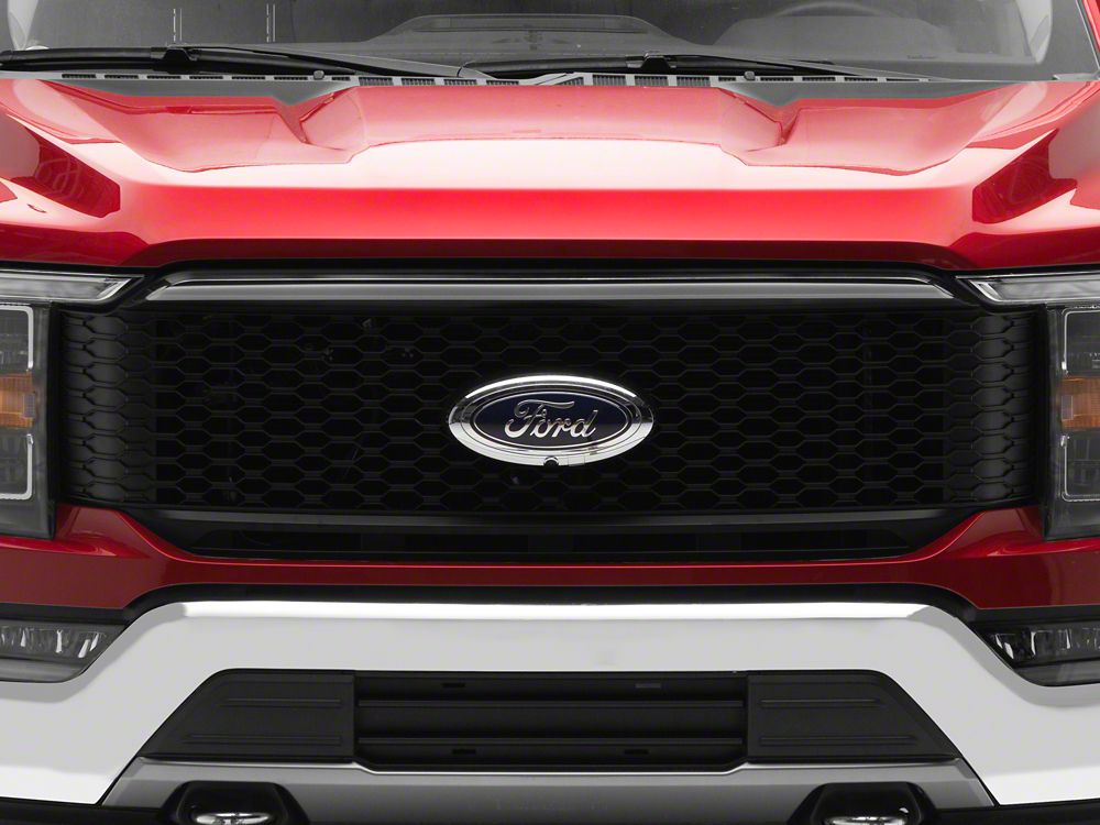 RedRock Baja Style Upper Replacement Grille with LED Light Bar and Emblem Surround (21-23 F-150, Excluding Raptor & Tremor)