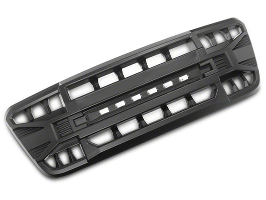 RedRock Armor Upper Replacement Grille with LED Off-Road Lighting; Matte Black (04-08 F-150)