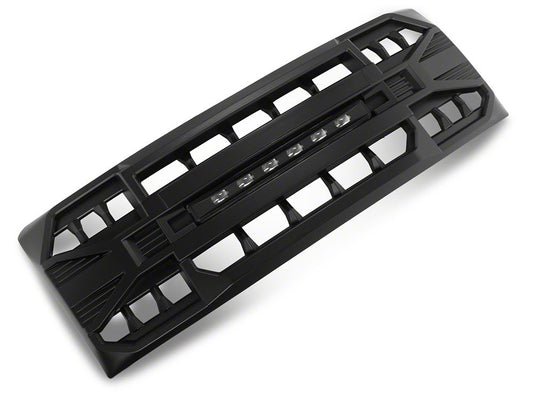 RedRock Armor Upper Replacement Grille with LED Off-Road Lighting; Matte Black (09-14 F-150, Excluding Raptor)