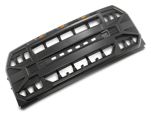 RedRock Armor Upper Replacement Grille with LED Off-Road Lighting; Matte Black (15-17 F-150, Excluding Raptor)