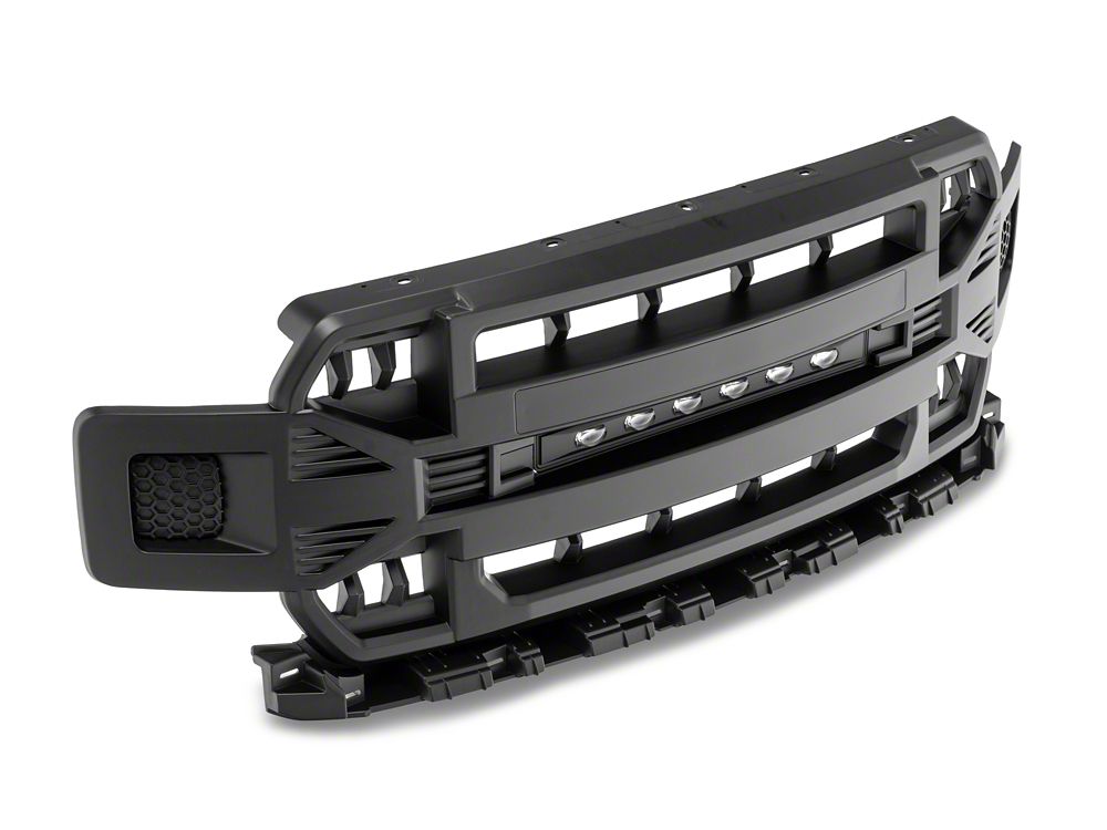 RedRock Armor Upper Replacement Grille with LED Off-Road Lighting (18-20 F-150, Excluding Raptor)