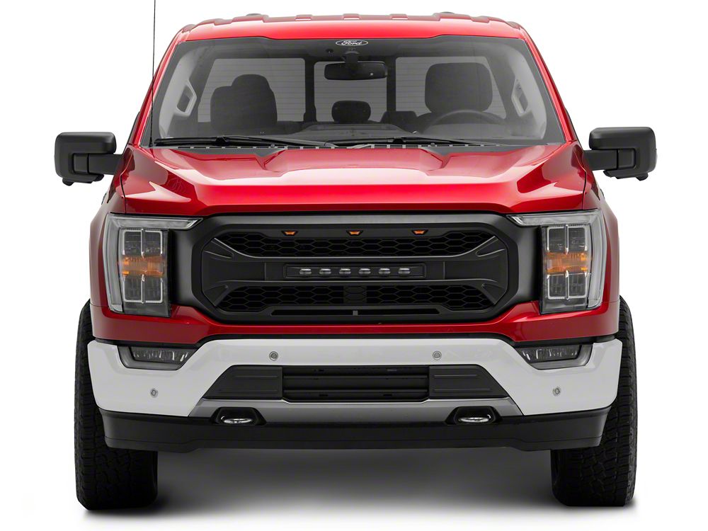 RedRock Armor Upper Replacement Grille with LED Off-Road Lighting (21-23 F-150, Excluding Raptor)