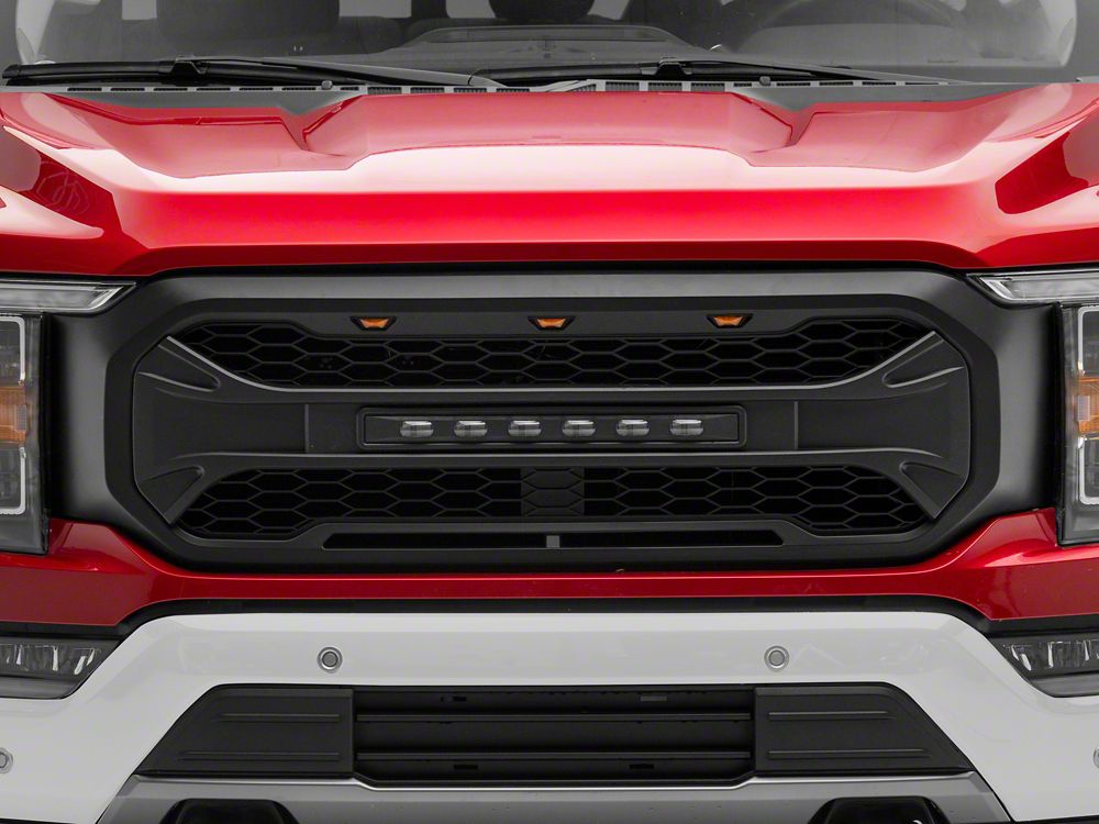 RedRock Armor Upper Replacement Grille with LED Off-Road Lighting (21-23 F-150, Excluding Raptor)