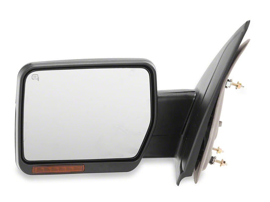 RedRock OE Style Powered Heated Mirror with Amber LED Turn Signal; Driver Side (07-14 F-150)