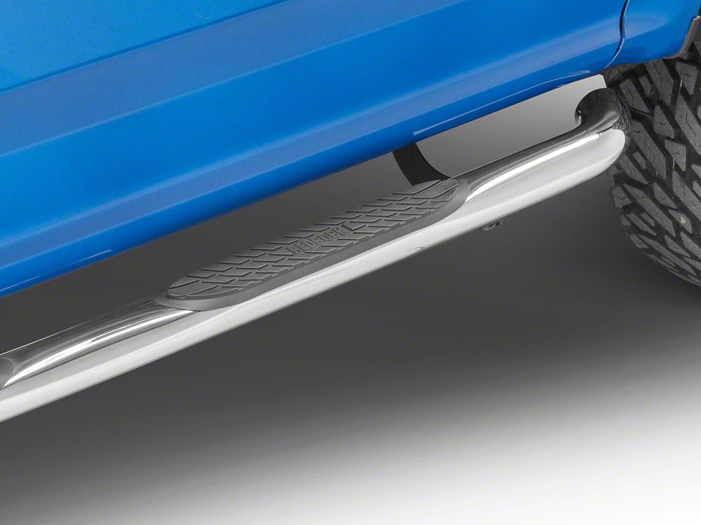 RedRock 3-Inch Side Step Bars; Stainless Steel (15-25 F-150 SuperCab)