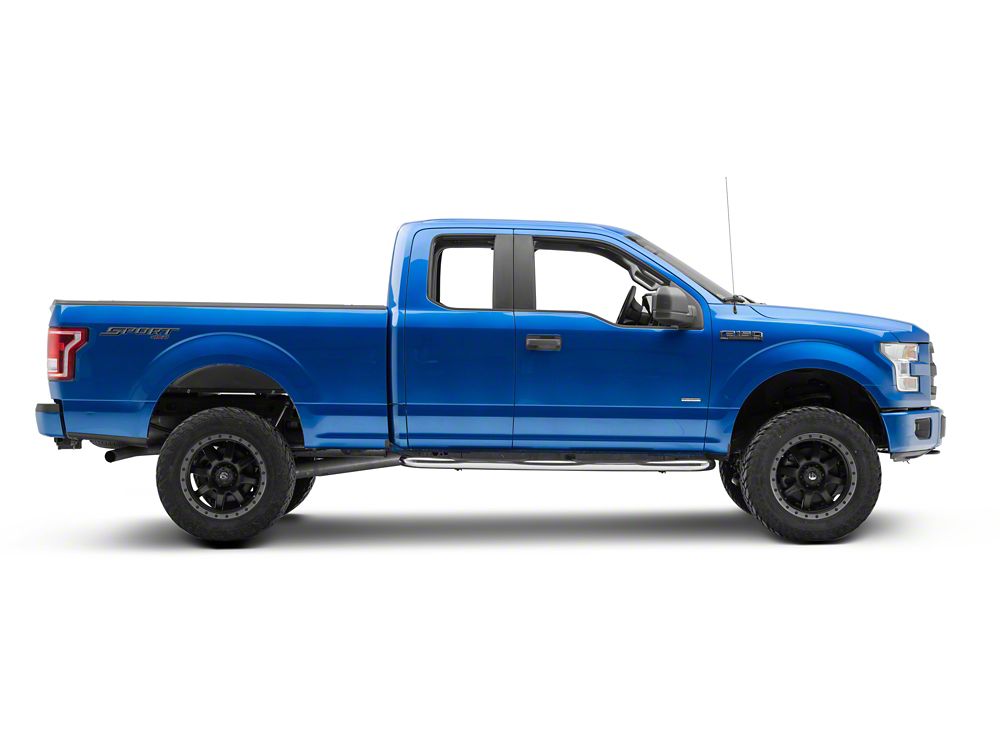 RedRock 3-Inch Side Step Bars; Stainless Steel (15-25 F-150 SuperCab)