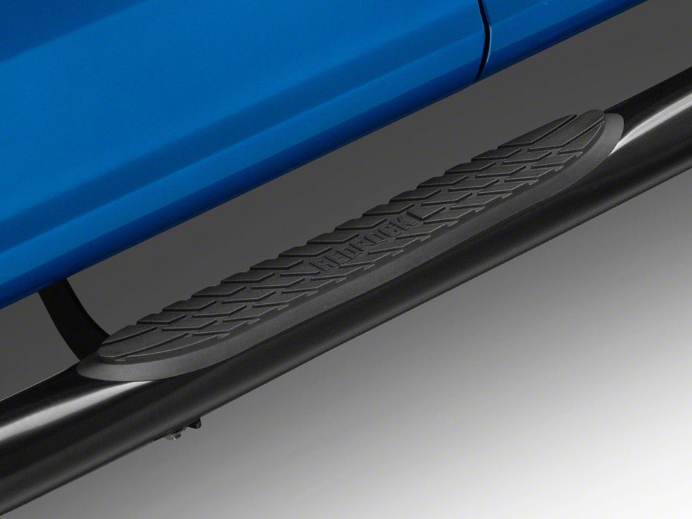 RedRock 3-Inch Side Step Bars; Black (15-25 F-150 SuperCab)