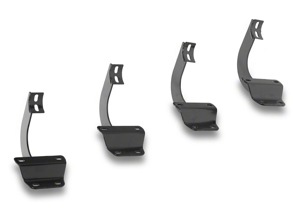 RedRock 3-Inch Side Step Bars; Black (15-25 F-150 SuperCab)