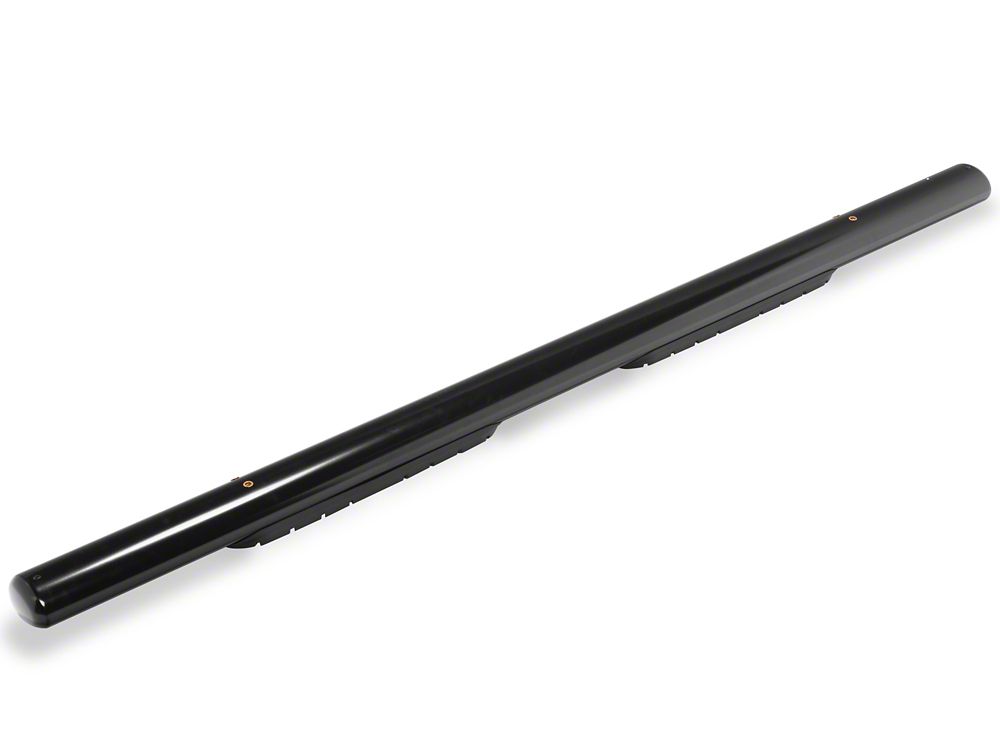 RedRock 4-Inch Oval Straight Side Step Bars; Black (15-25 F-150 SuperCab)