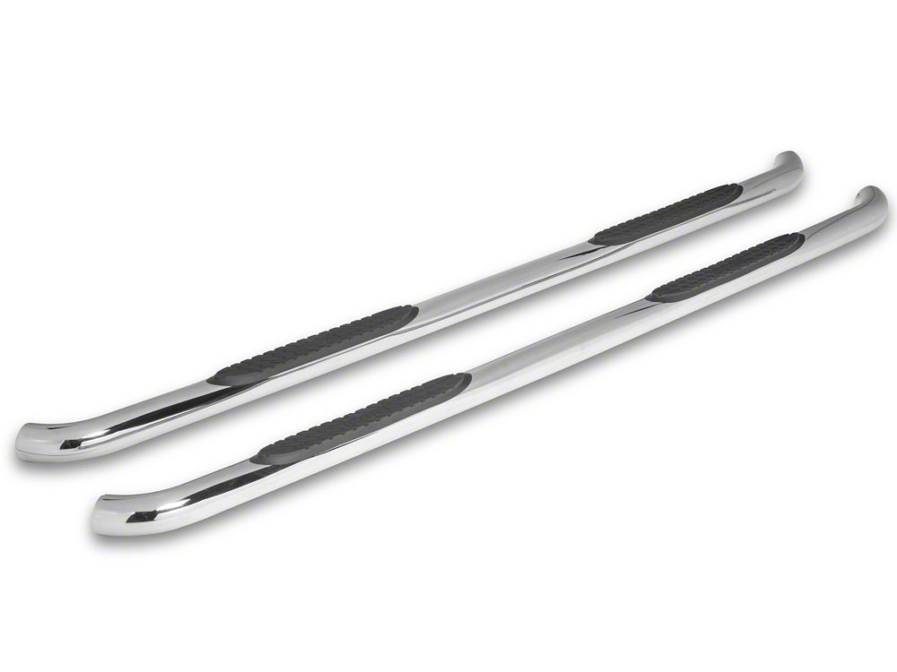 RedRock 3-Inch Side Step Bars; Stainless Steel (15-25 F-150 SuperCrew)