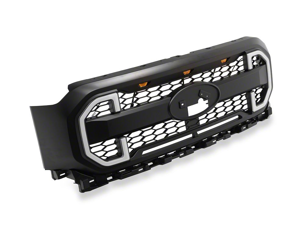 RedRock Upper Replacement Grille with LED DRL and Accent Lighting (21-23 F-150, Excluding Raptor)