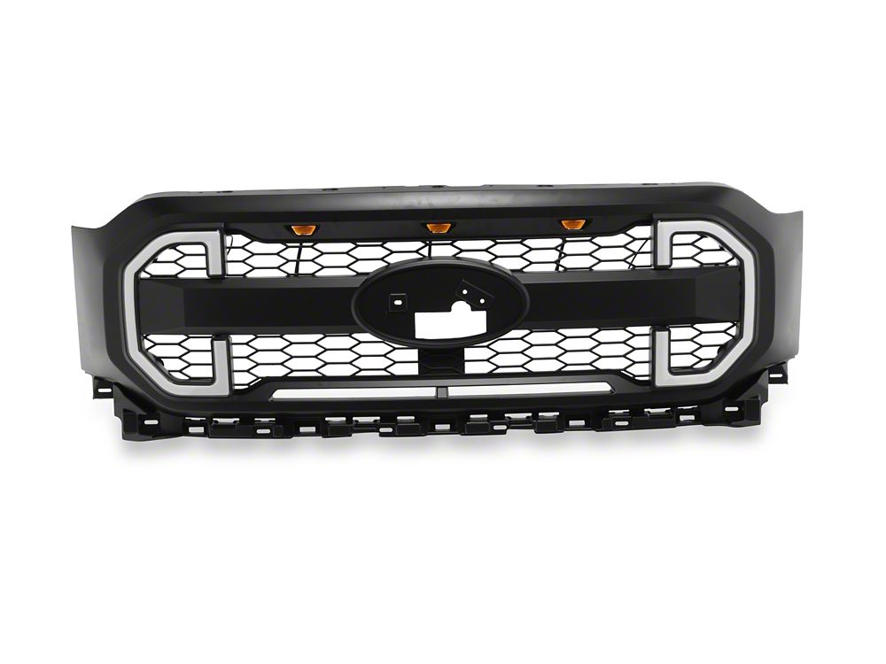 RedRock Upper Replacement Grille with LED DRL and Accent Lighting (21-23 F-150, Excluding Raptor)
