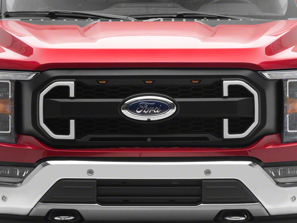 RedRock Upper Replacement Grille with LED DRL and Accent Lighting (21-23 F-150, Excluding Raptor)