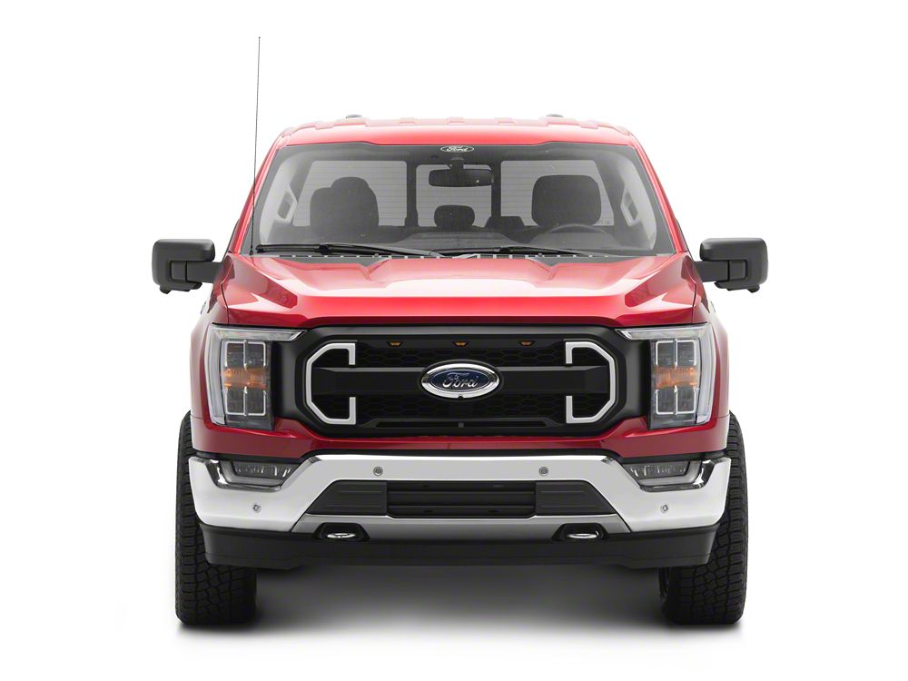 RedRock Upper Replacement Grille with LED DRL and Accent Lighting (21-23 F-150, Excluding Raptor)
