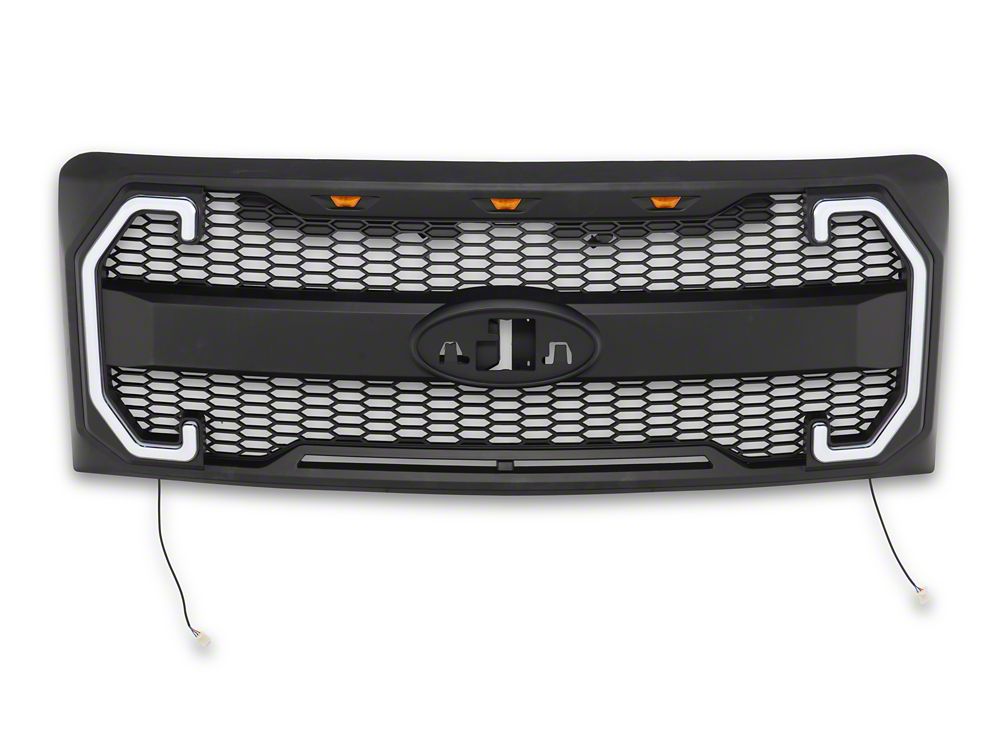 RedRock Baja Upper Replacement Grille with LED DRL and Sequential Turn Signals (09-14 F-150, Excluding Raptor)