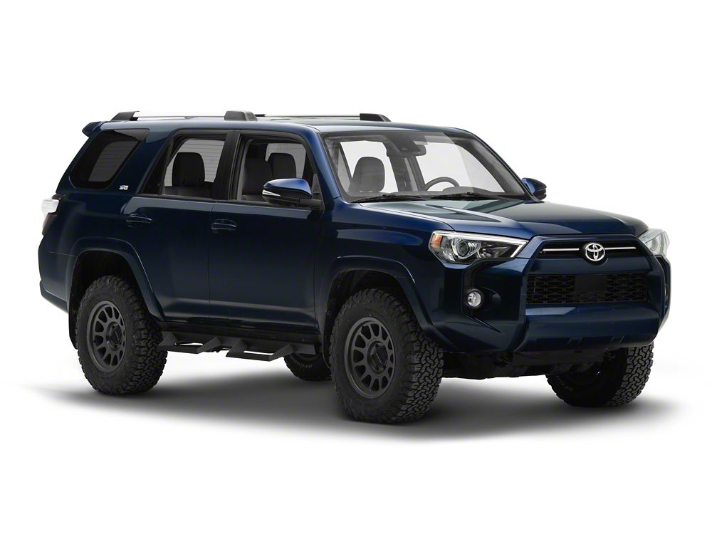 RedRock 4-Inch Drop TC1 Running Boards; Textured Black (10-24 4Runner, Excluding Limited, Nightshade, TRD Sport & 10-13 SR5)