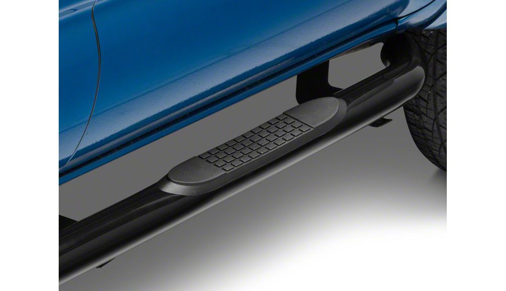 RedRock 3-Inch Side Step Bars; Black (05-23 Tacoma Double Cab)