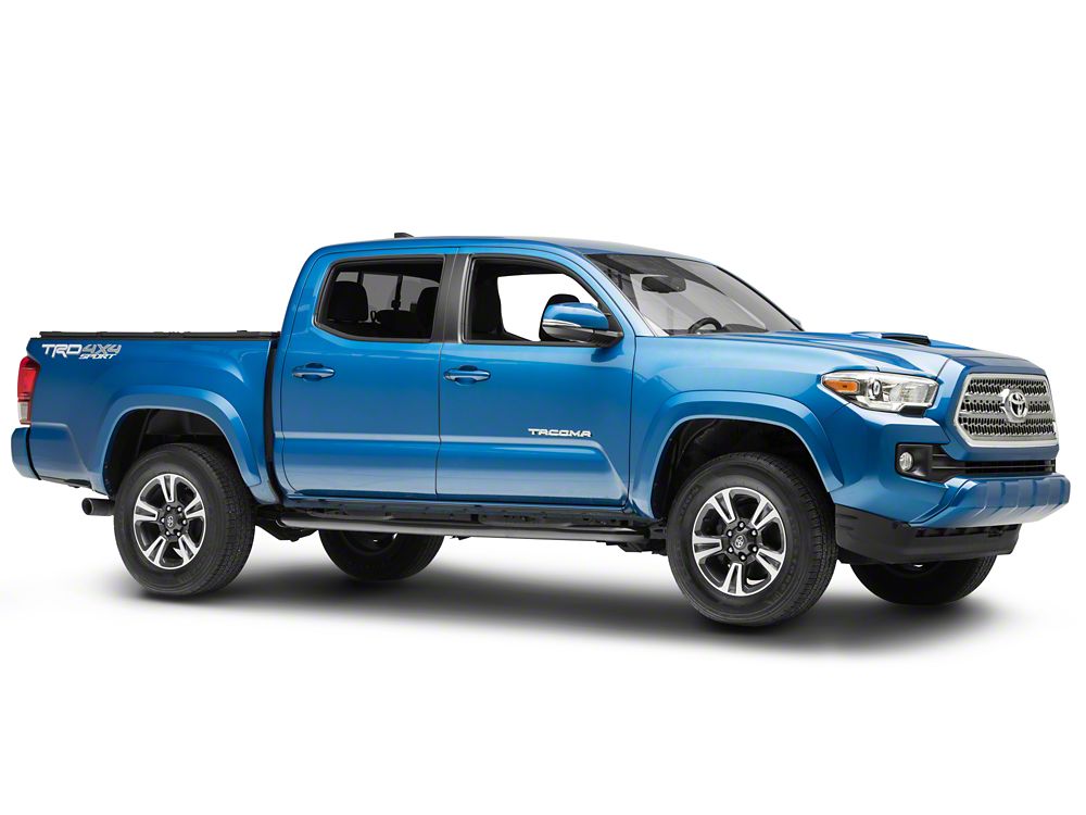 RedRock 3-Inch Side Step Bars; Black (05-23 Tacoma Double Cab)