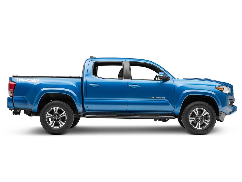 RedRock 3-Inch Side Step Bars; Black (05-23 Tacoma Double Cab)