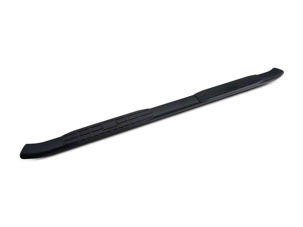 RedRock 4-Inch Oval Bent End PNC Side Step Bars; Black (05-23 Tacoma Double Cab)