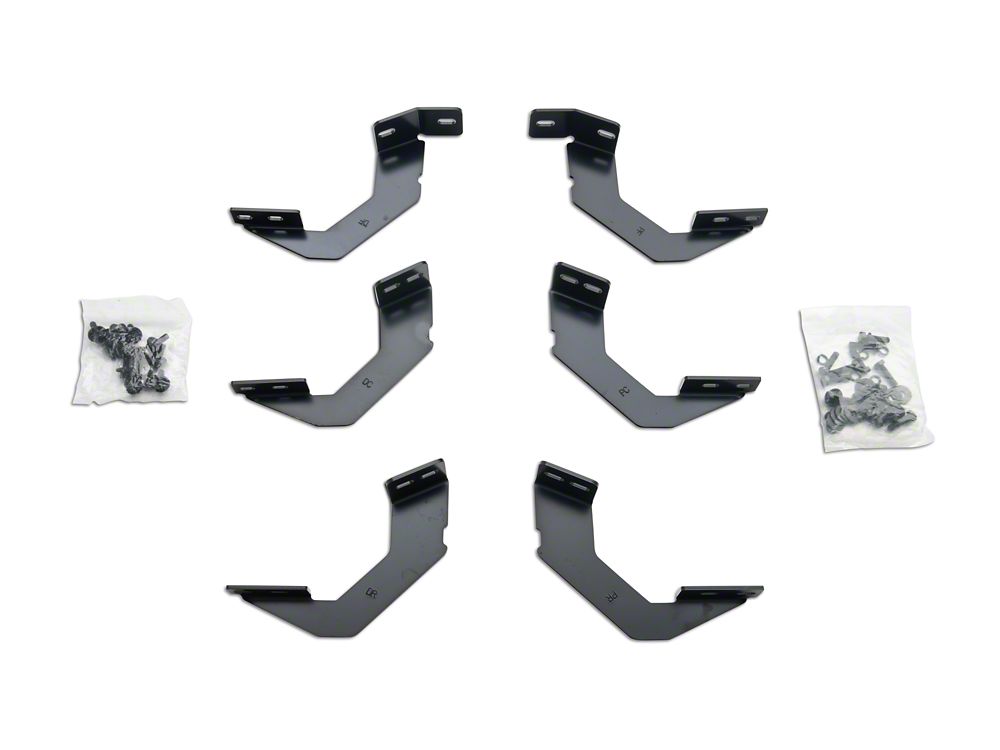 RedRock 4-Inch Oval Bent End PNC Side Step Bars; Black (05-23 Tacoma Double Cab)